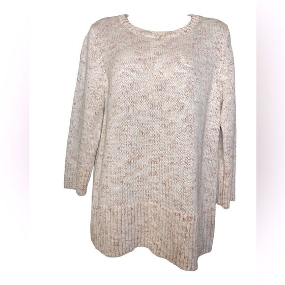 J.jill Soft-textures Pullover Sweater In Cream Multi SWEATER Size M - Picture 2 of 5